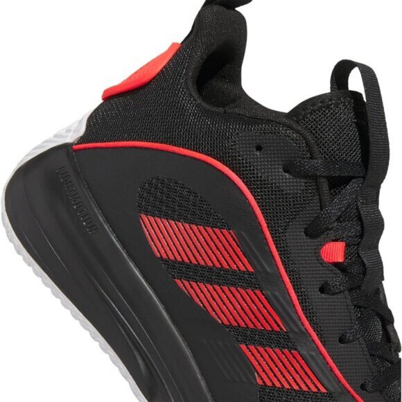🆕Adidas Men Black/Lucid Red/White Lightweight MESH Own Mid Top Basketball Shoes - Picture 5 of 11